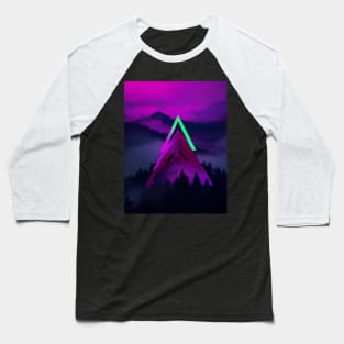 Neon Dreamscape: A Vision of a Colorful World Baseball T-Shirt